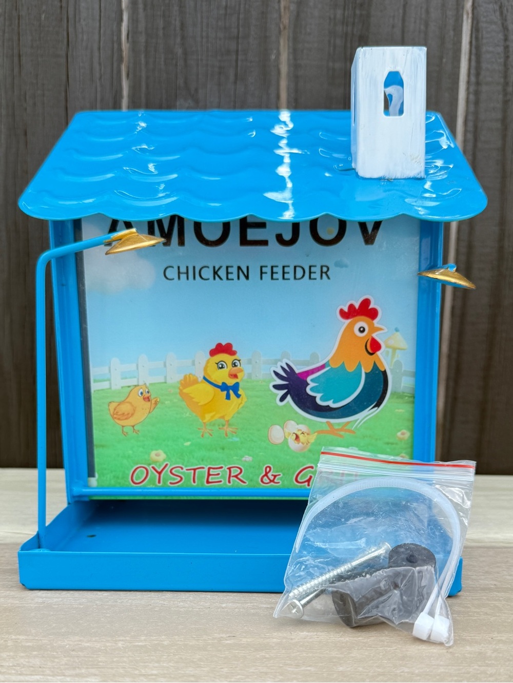 Chicken Grit And Oyster Shell Feeder Hanging Hardware Included New